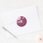 Disco Elegant Floral Wedding Classic Ronde Sticker (Envelop)