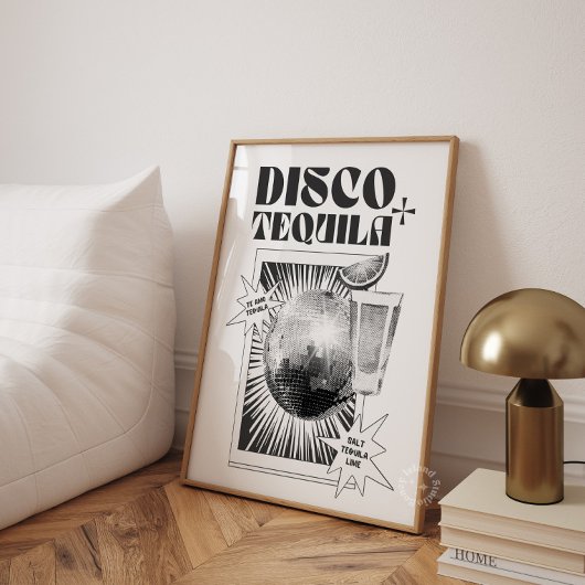 Disco- en Tequilabarwagenposter Poster