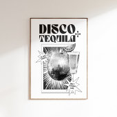 Disco- en Tequilabarwagenposter Poster