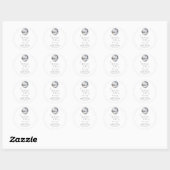 Disco Feest Bedankt  Ronde Sticker (Vel)