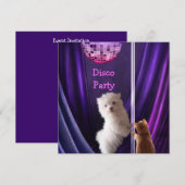 Disco Feest Hond Kat Maltezer Jubileumfeest Kaart (Voorkant / Achterkant)