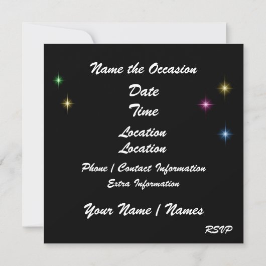 DISCO Feest Kaart (Achterkant)