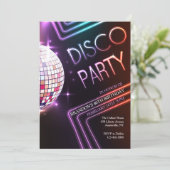 Disco Feest Kaart (Staand voorkant)