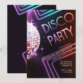 Disco Feest Kaart (Voorkant / Achterkant)