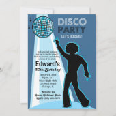 Disco Feest Verjaardagsuitnodigingen Kaart (Voorkant)