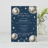 Disco Fever Bachelorette Party – Zilveren Disco Kaart (Staand voorkant)