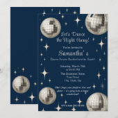 Disco Fever Bachelorette Party – Zilveren Disco Kaart (Voorkant / Achterkant)