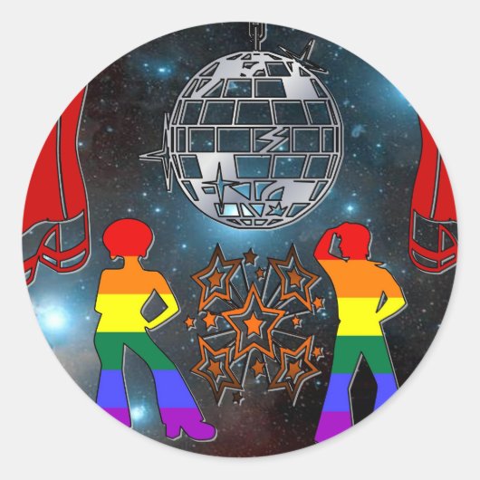 Disco Fever Ronde Sticker (Voorkant)