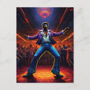 Disco Fever Struisvogel Briefkaart