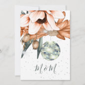 Disco Floral Burnt Sinaasappel Terracota Bruiloft Kaart (Voorkant)