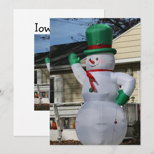 Disco Frosty Feestdagenkaart (Voorkant / Achterkant)