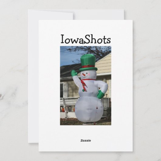 Disco Frosty Feestdagenkaart (Achterkant)