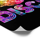 Disco Funny 70s Retro Thema Dancing Queen Poster (Hoek)