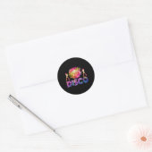 Disco Funny 70s Retro Thema Dancing Queen Ronde Sticker (Envelop)