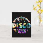 Disco Funny 70s Theme Dancing 70's Vrouwen Kaart (Gele Bloem)