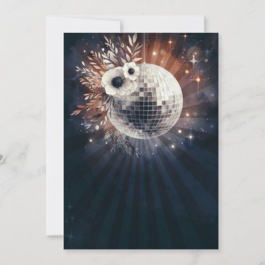 Disco Garden Party 70s Retro Black 30ste verjaarda Kaart (Achterkant)