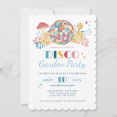 Disco Garden Party 70's thema verjaardag Kaart (Voorkant)