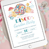 Disco Garden Party 70's thema verjaardag Kaart