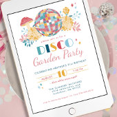 Disco Garden Party 70's thema verjaardag Kaart