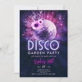 Disco Garden Party Hot Pink Paarse 30e Verjaardag Kaart (Voorkant)