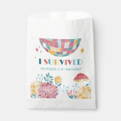 Disco Garden Party Ik overleefde 21e verjaardag Bedankzakje (Voorkant)