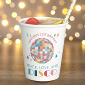 Disco Garden Party Vrede, Liefde en Disco Papieren Bekers