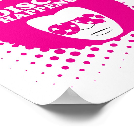 Disco geluk Poster (Hoek)