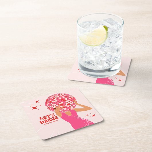 Disco Girl Kartonnen Onderzetters (Insitu)