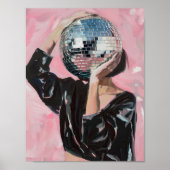 Disco Girl Schilderij Print (Voorkant)