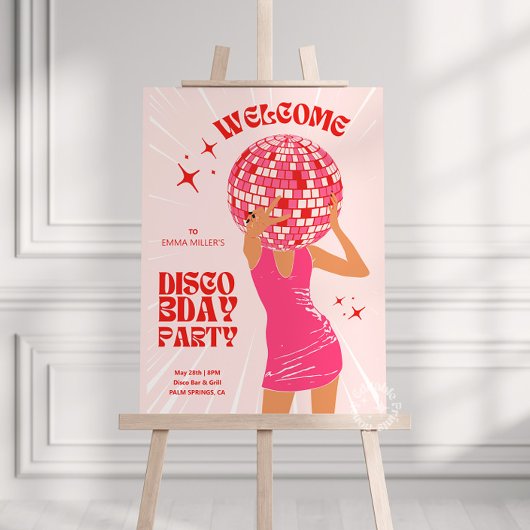 Disco Girl Welkom Poster
