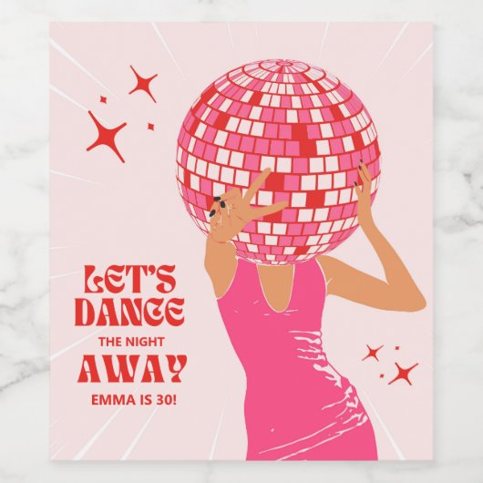 Disco Girl Wijn Etiket (Enkel label)