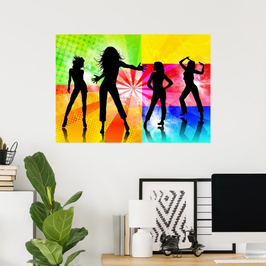 Disco Girls Poster (Thuiskantoor)