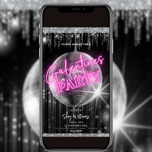 Disco Glam Galentine Party Uitnodiging