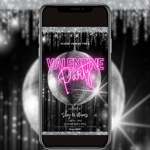 Disco Glam Valentijn Party Uitnodiging