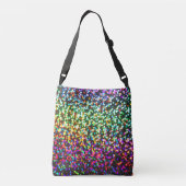 Disco Glitter Rave-patroon Crossbody Tas (Achterkant)