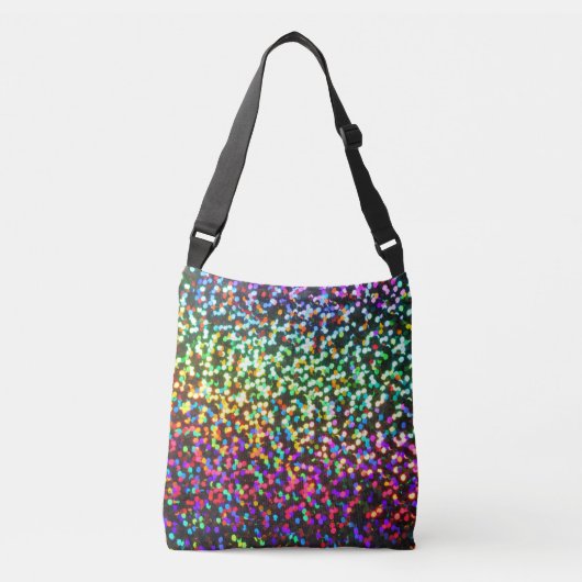 Disco Glitter Rave-patroon Crossbody Tas (Voorkant)