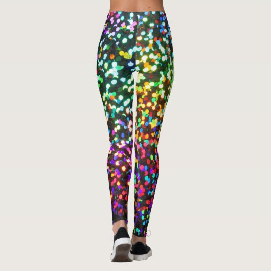 Disco Glitter Rave-patroon Leggings (Achterkant)