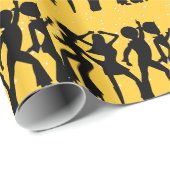 Disco goud en zwart cadeaupapier (Rol Hoek)