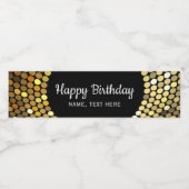 disco, goud, , waterflesje Etiket Set (Enkel label)