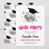 Disco Graduation Party Kaart (Voorkant / Achterkant)