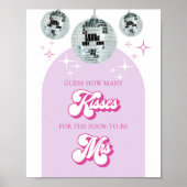 Disco Groove Hoeveel Kisses Vrijgezellenfeest spel Poster (Voorkant)