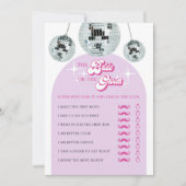 Disco Groove Raad Wie Bruidsmeisjesfeest Spelkaart Kaart (Voorkant)