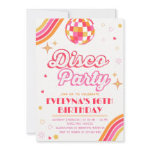 Disco Groovy Feest Uitnodiging
