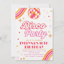 Disco Groovy Feest Uitnodiging
