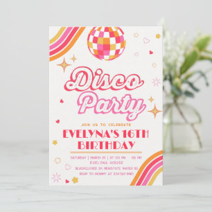 Disco Groovy Feest Uitnodiging