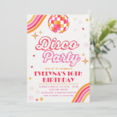 Disco Groovy Party uitnodiging (Staand voorkant)