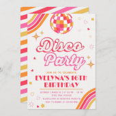 Disco Groovy Party uitnodiging (Voorkant / Achterkant)