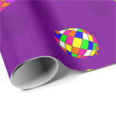 Disco Halloween African Ghost paarse Cadeaupapier (Rol Hoek)