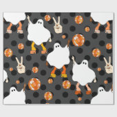 Disco Halloween African Ghost sinaasappel Cadeaupapier (Vlak)
