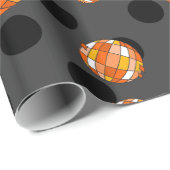 Disco Halloween African Ghost sinaasappel Cadeaupapier (Rol Hoek)